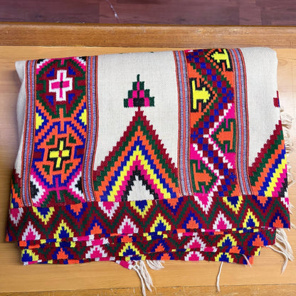 Handwoven Original Kullu Pattu- Dhaulagiri - 3 Patti with stars