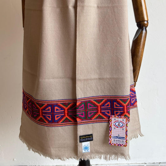 Hand Woven Pure Merino Wool Muffler Fawn