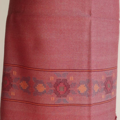 Handloom Women's Woolen Suit with Stole (Maroon)