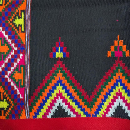 Traditional Kullu Pattu – Grey Base (Pure Merino Wool)