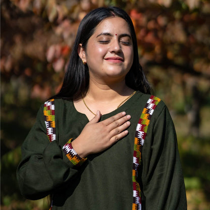 Merino Wool Co-ord Set for Women (Olive Green)