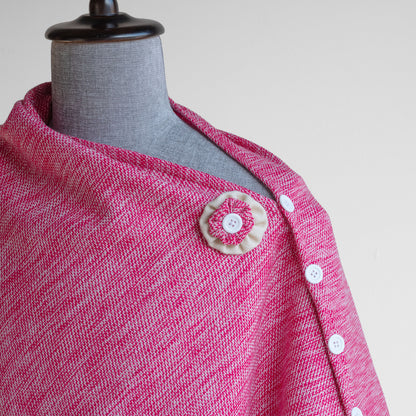 Pink Cashmilon woolen Cape for Women