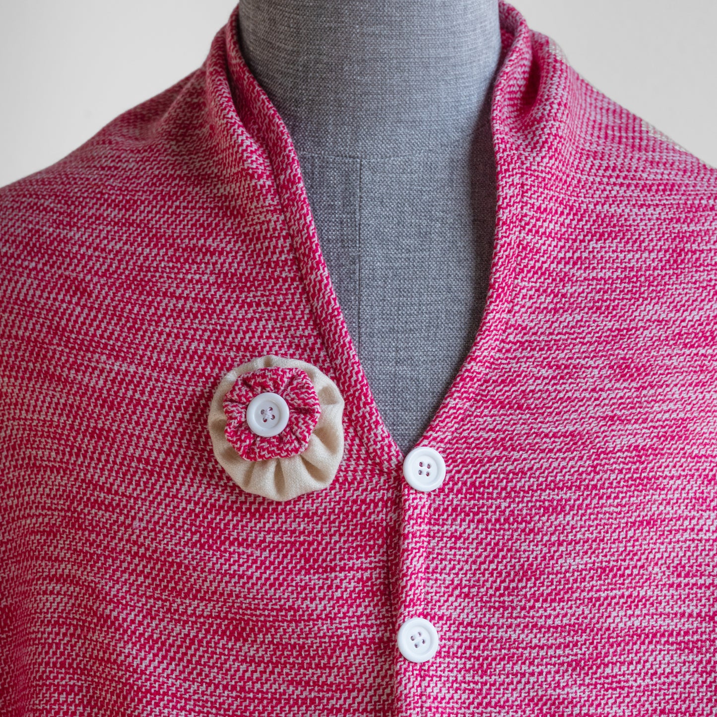 Pink Cashmilon woolen Cape for Women
