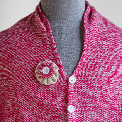 Pink Cashmilon woolen Cape for Women