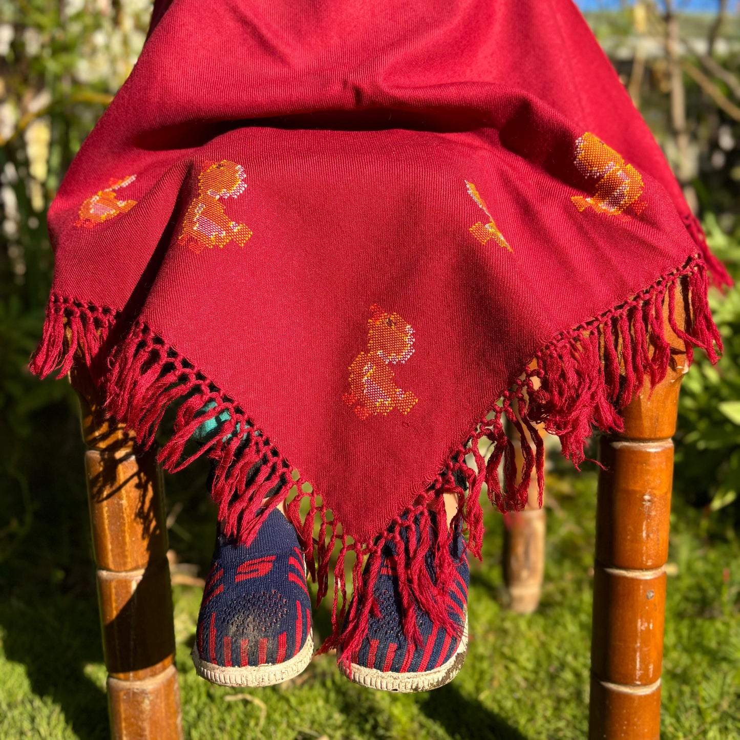 poncho for kids in red color