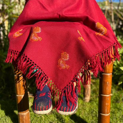poncho for kids in red color