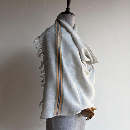 Hand Woven Polywool Kullu Stole Grey
