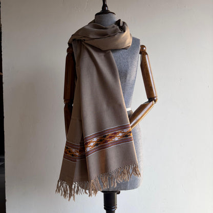 Hand Woven Polywool Kullu Stole Pashmina