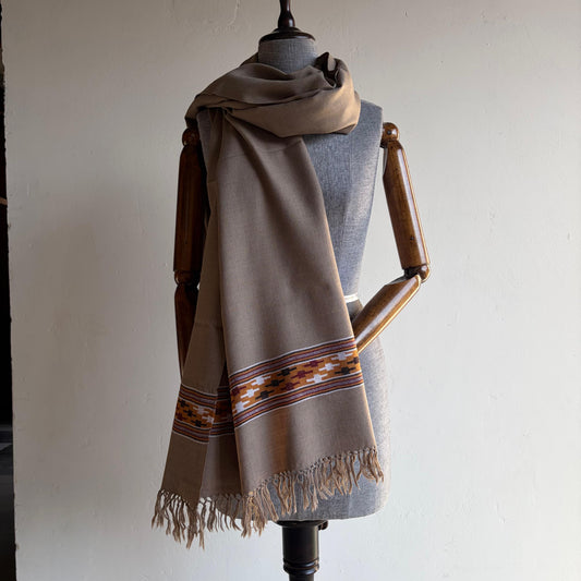 Hand Woven Polywool Kullu Stole Pashmina