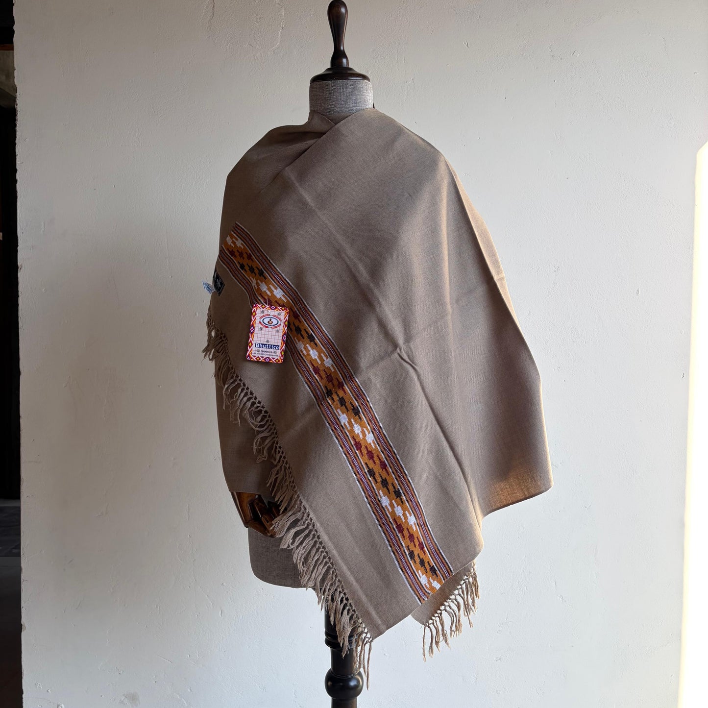 Hand Woven Polywool Kullu Stole Pashmina