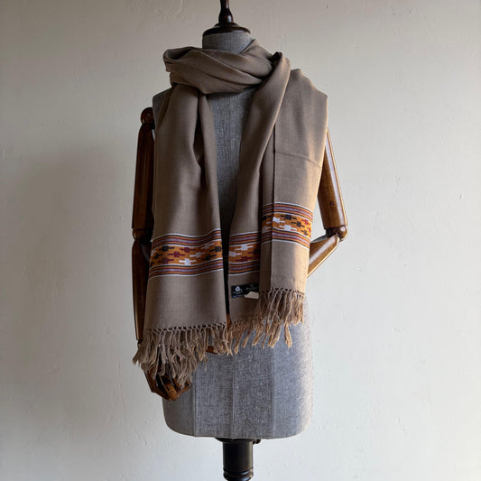 Hand Woven Polywool Kullu Stole Pashmina