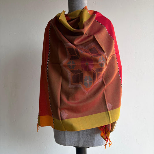 Hand Woven Pure Merino Wool Kullu Stole