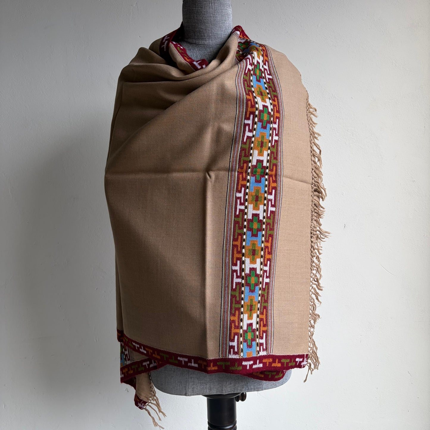 Hand Woven Pure Merino Wool Kullu Stole