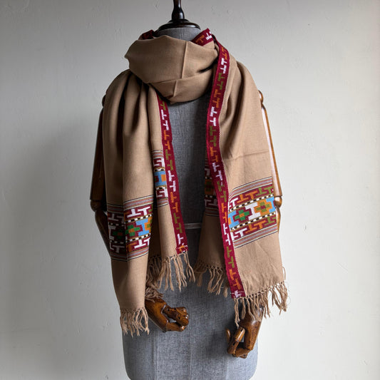 Hand Woven Pure Merino Wool Kullu Stole