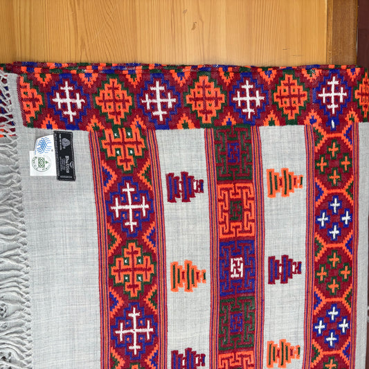Authentic Kinnauri Hand-Woven Pure Merino Wool Shawl