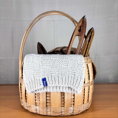 Natural Angora and Wool Blend Beanie Cap – Handknitted for Timeless Warmth