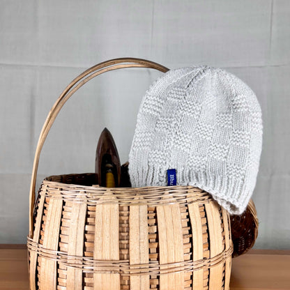 Natural Angora and Wool Blend Beanie Cap – Handknitted for Timeless Warmth