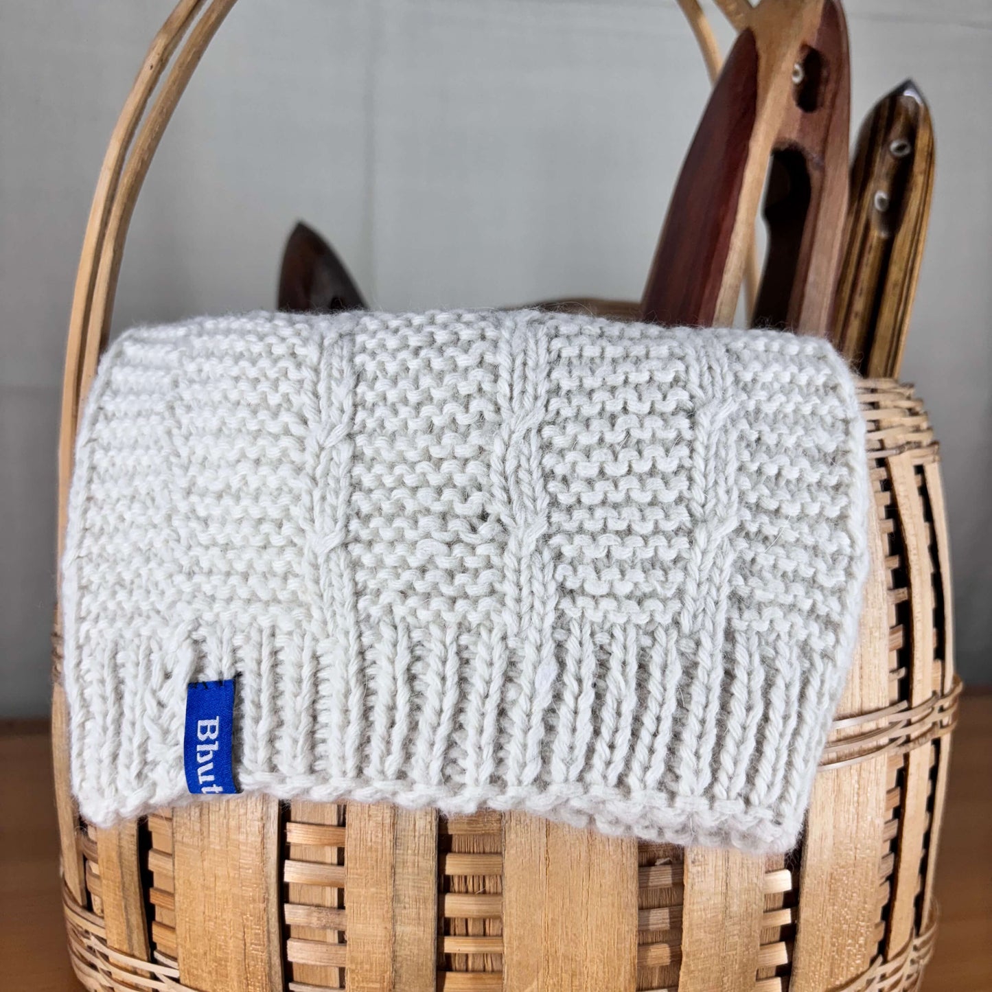 Natural Angora and Wool Blend Beanie Cap – Handknitted for Timeless Warmth