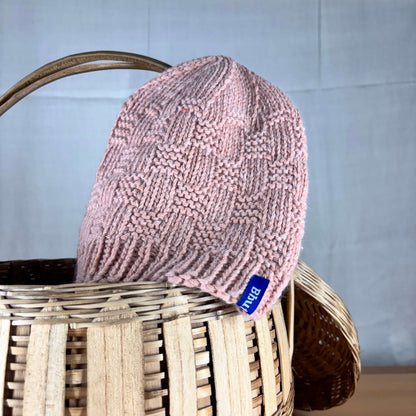 Kids Angora and Merino Wool Beige Beanie