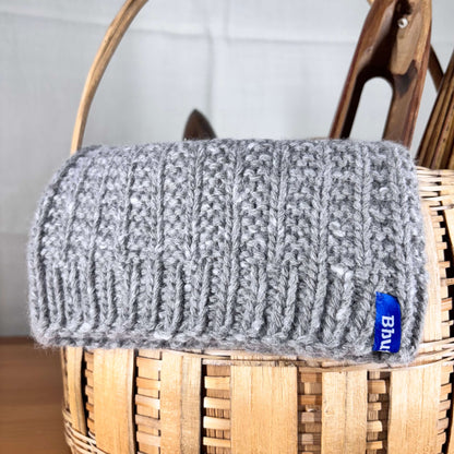 Angora + Wool Grey Beanie (Design Pattern may vary)