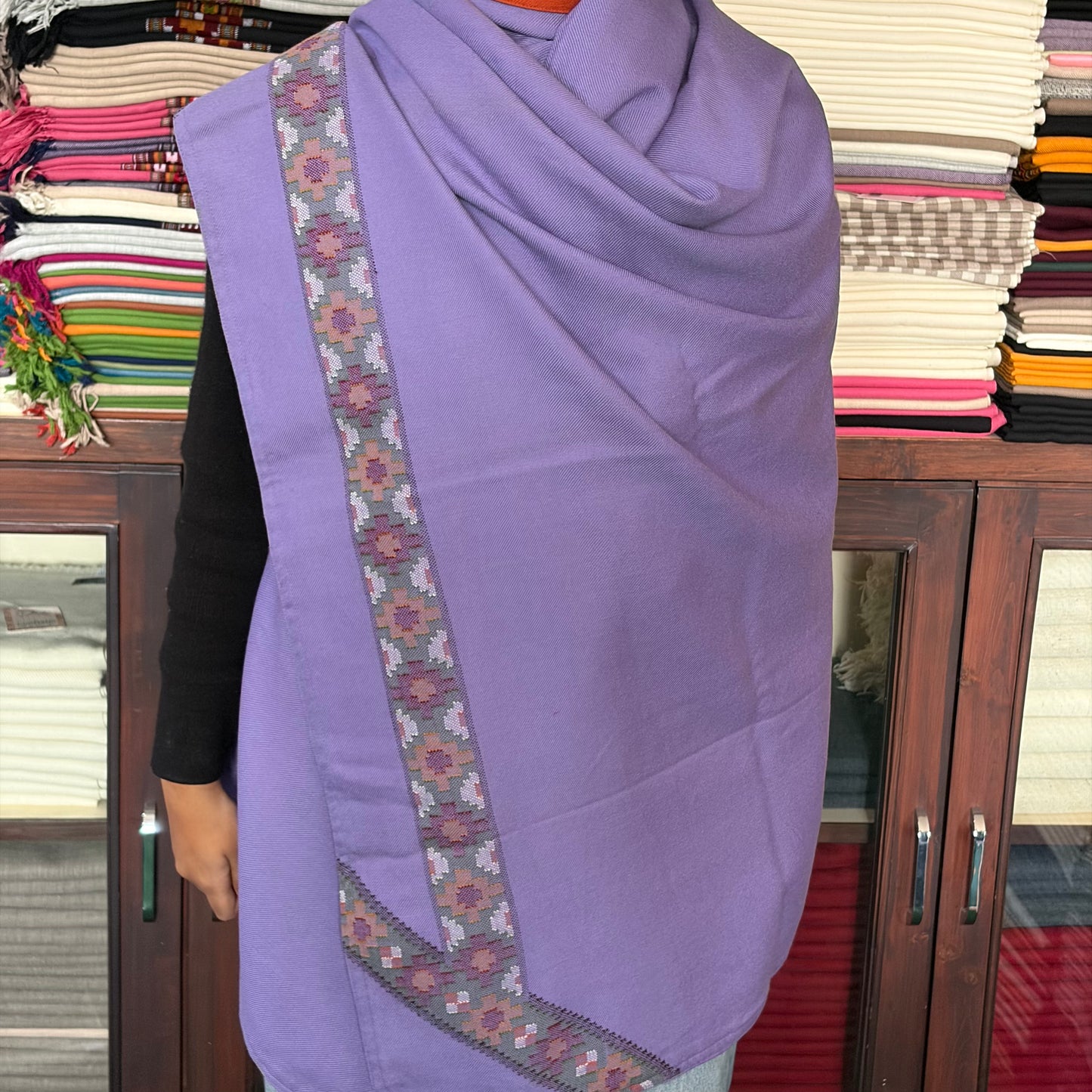 Women Reversible Capes with Kullu Border