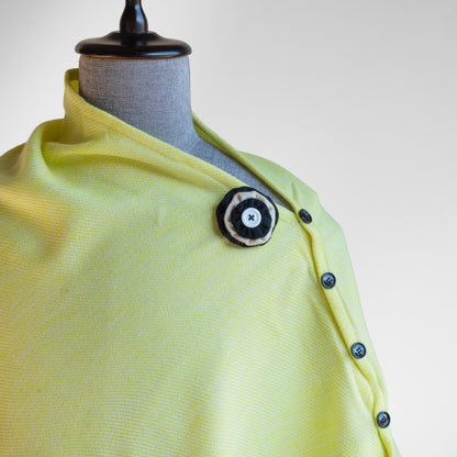 Lemon Winter cape for women close up