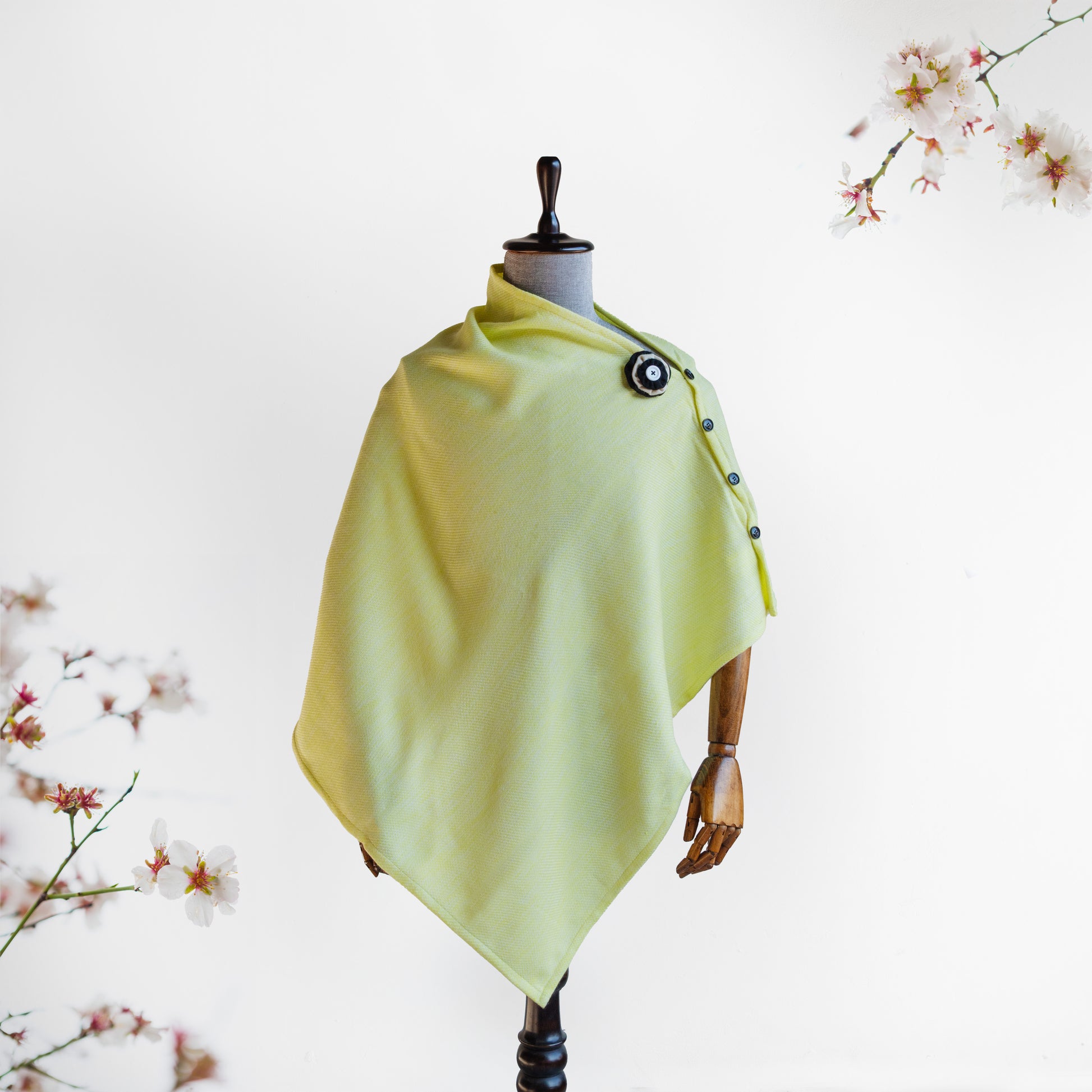 Lemon Woolen cape for women