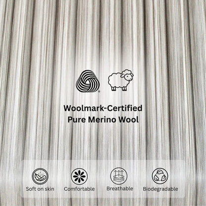Woolmark-certified pure merino wool