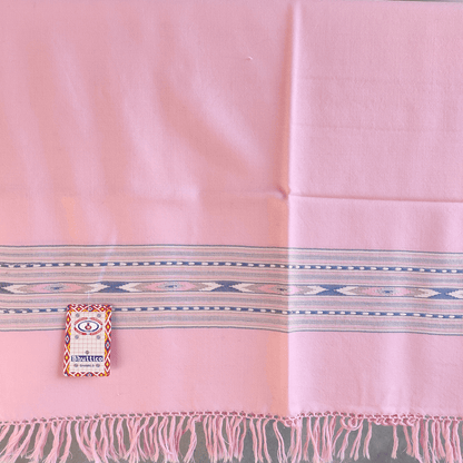 Hand Woven Pure Merino Wool Kullu Stole (396) Pink