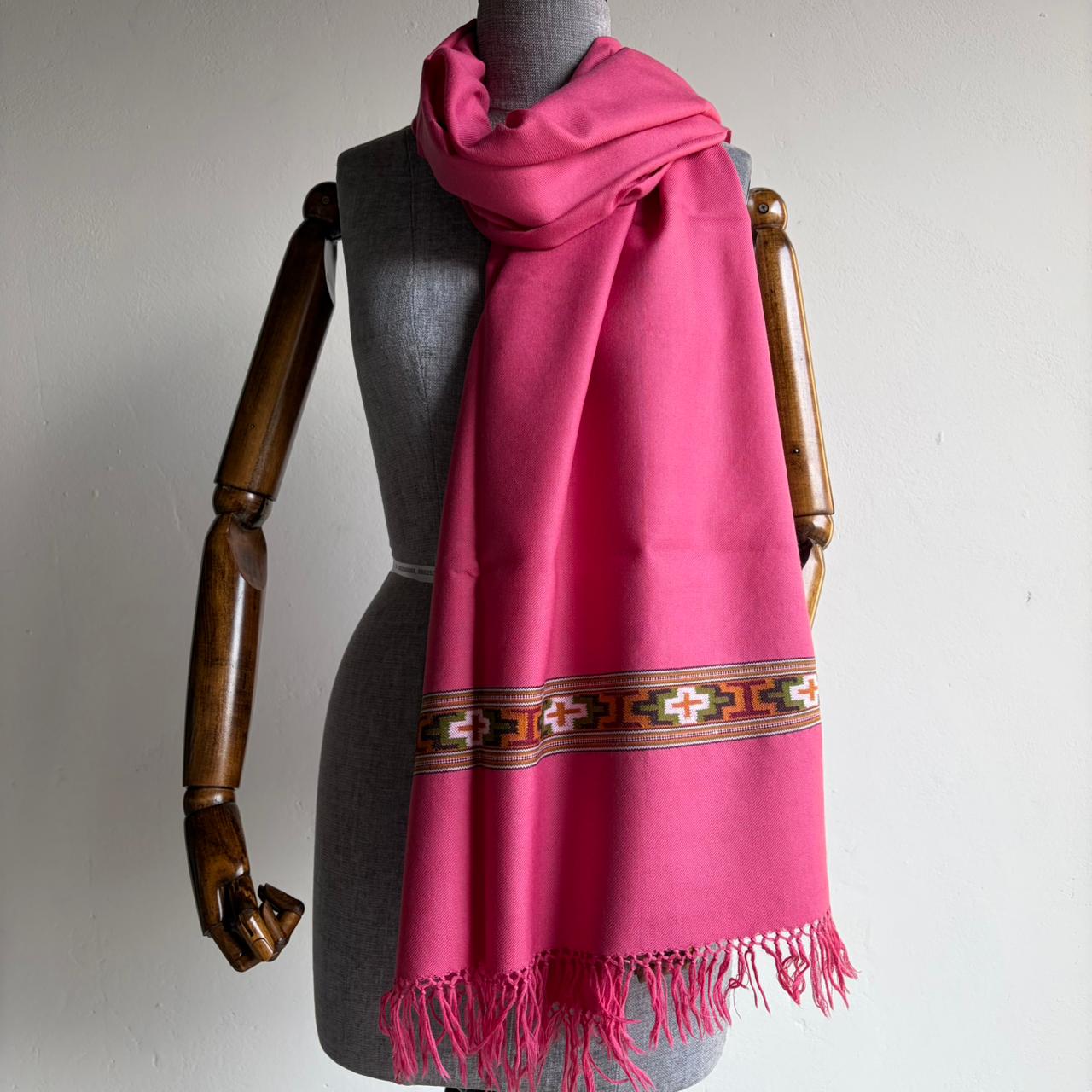 Hand Woven Polywool Kullu Stole