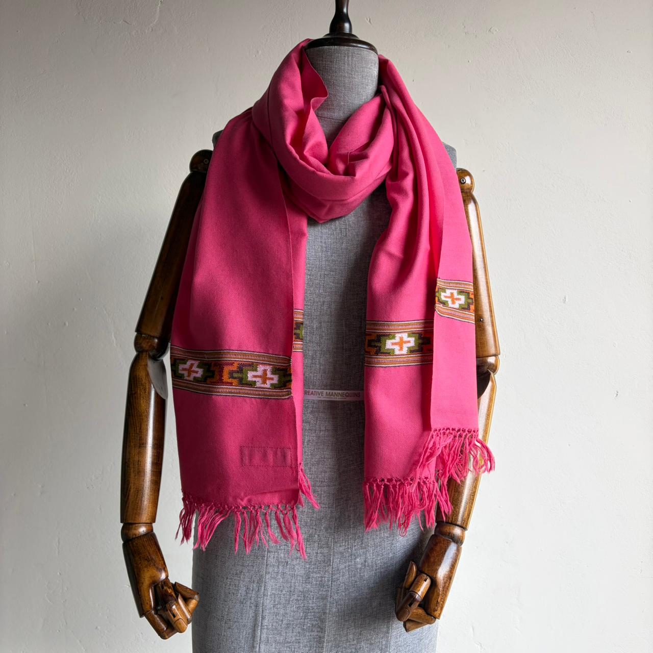 Hand Woven Polywool Kullu Stole