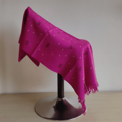 Hand Woven Pure Merino Wool Kullu Stole- purple