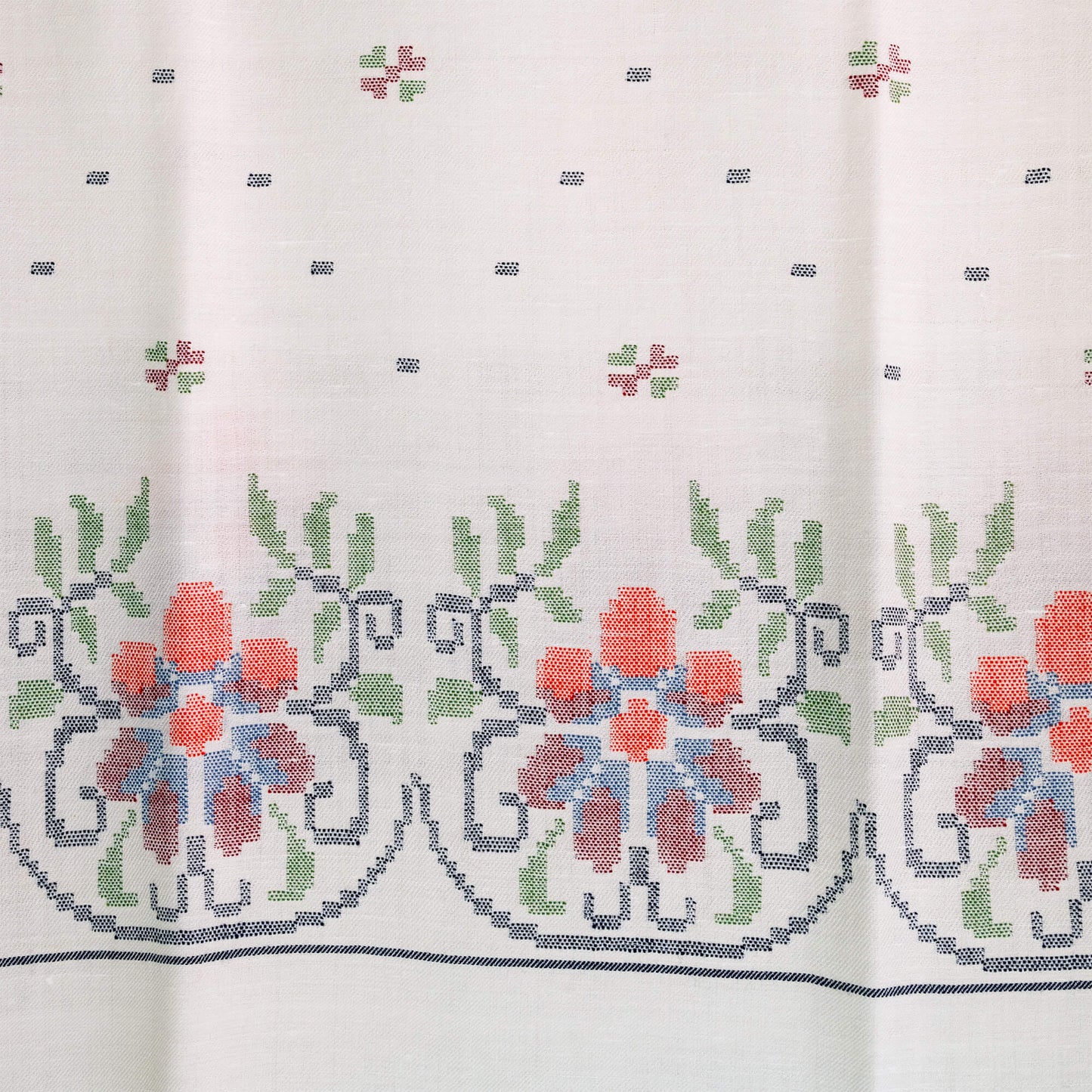 Traditional Kullu Phool patti Angora shawl