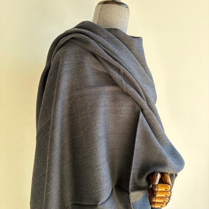 Handwoven Merino Wool Shawl (Charcoal Grey)