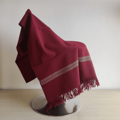 Hand Woven Pure Merino Wool Kullu Stole