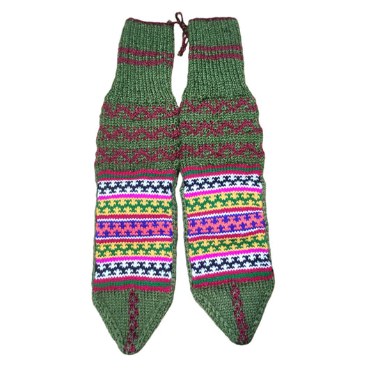 Green socks cashmilon - Bhuttico Shawls