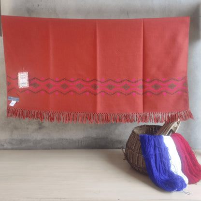 Hand Woven Cashmilon Kullu Shawl - (331) Rust - Bhuttico Shawls