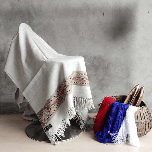 Hand Woven Mens Pollywool Kullu Shawl - Bhuttico Shawls