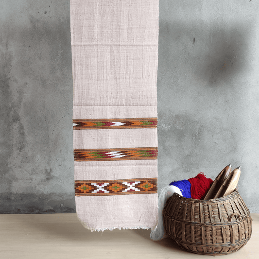 Hand Woven Muffler Angora + Wool - Bhuttico Shawls