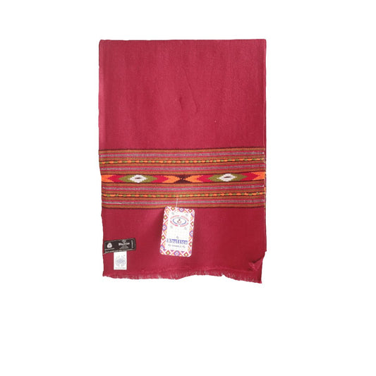 Hand Woven Pollywool Kullu Muffler (Marron 396) - Bhuttico Shawls