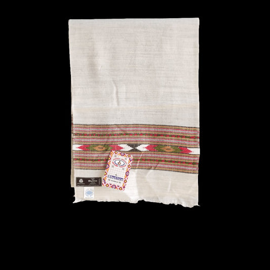 Hand Woven Pollywool Kullu Muffler (Steal Grey) - Bhuttico Shawls