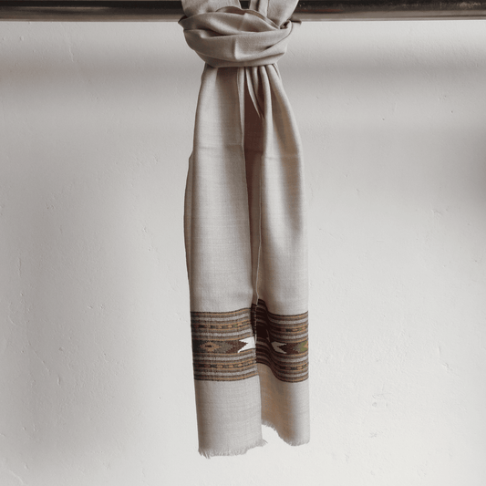 Hand Woven Pollywool Muffler - Bhuttico Shawls