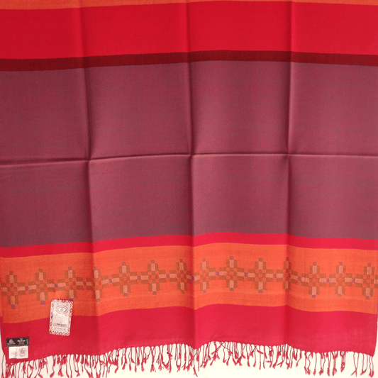 Hand Woven Pure Merino Wool Kullu Shawl - Bhuttico Shawls