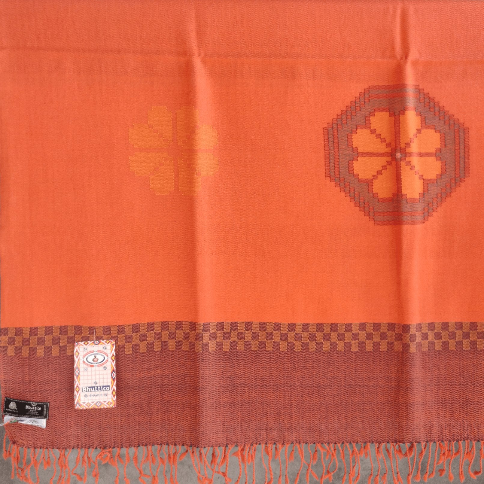 Hand Woven Pure Merino Wool Kullu Shawl - Bhuttico Shawls