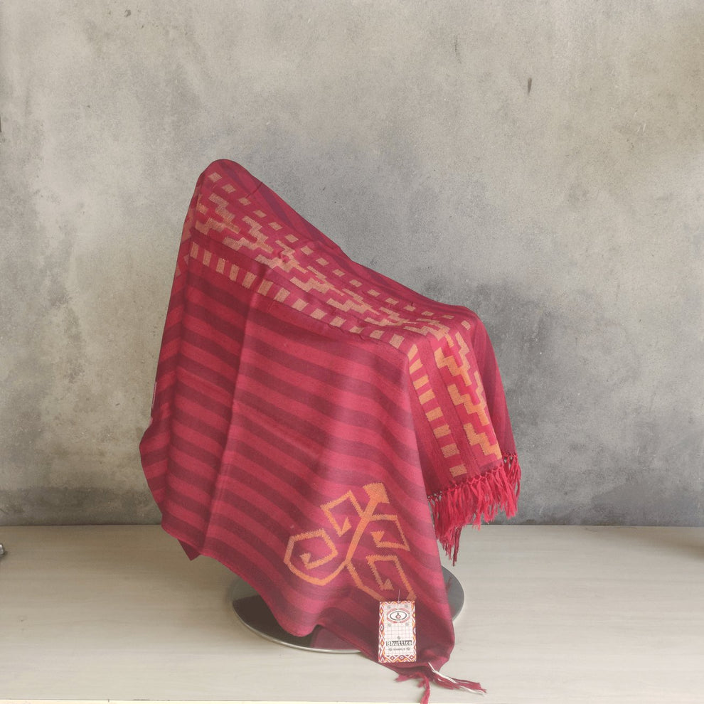 Grey - Kutch Handwoven Merino Wool Shawl 10