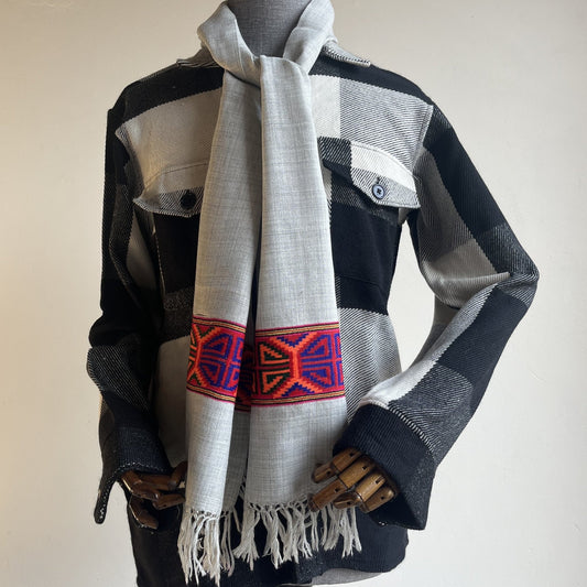 Hand Woven Pure Merino Wool Muffler - Bhuttico Shawls