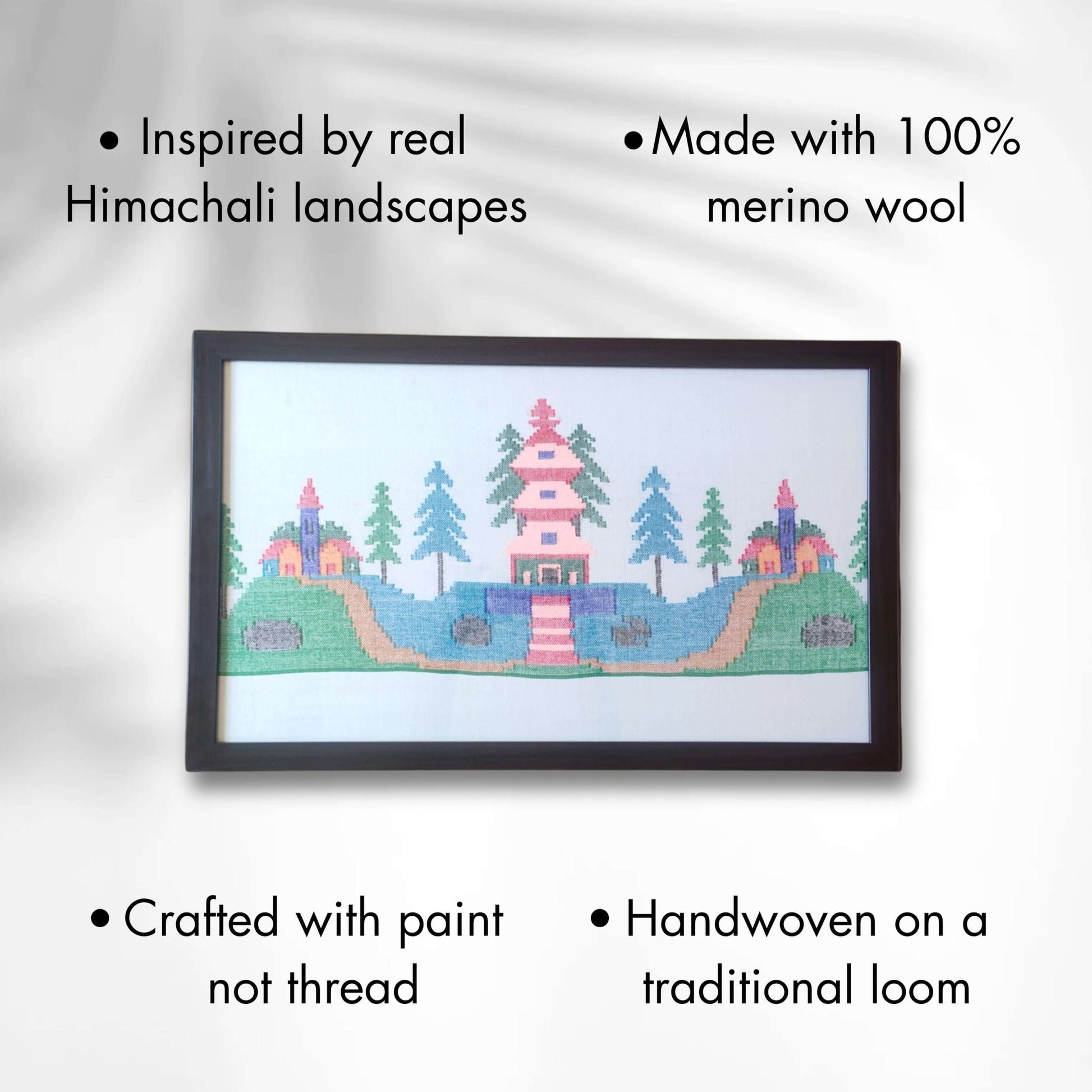 Handloom wall painting - Devlok Dwaar - Bhuttico Shawls