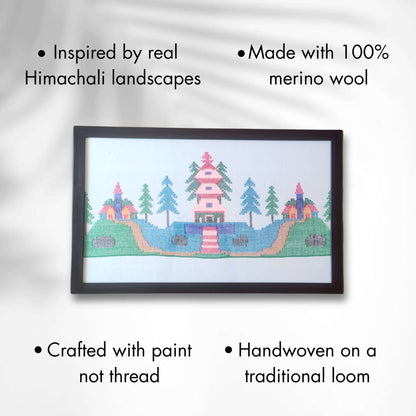 Handloom wall painting - Devlok Dwaar - Bhuttico Shawls