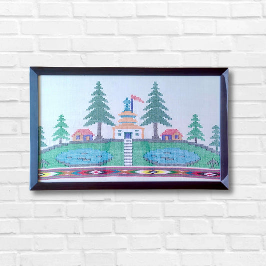 Handloom wall painting - Devlok Nivas - Bhuttico Shawls