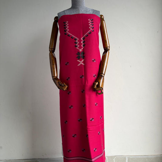 Handloom Women’s Polywool Suit Set without stole (Pink)